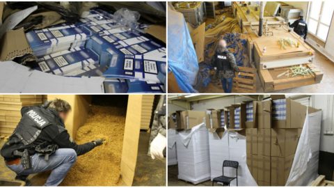 Близько 25 українців затримали за фальсифікацію сигарет. Поліцейські виявили сучасну нелегальну фабрику