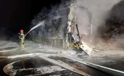 Проблемне повернення додому: у пожежі автобуса Київ-Прага згоріли документи 15 українців